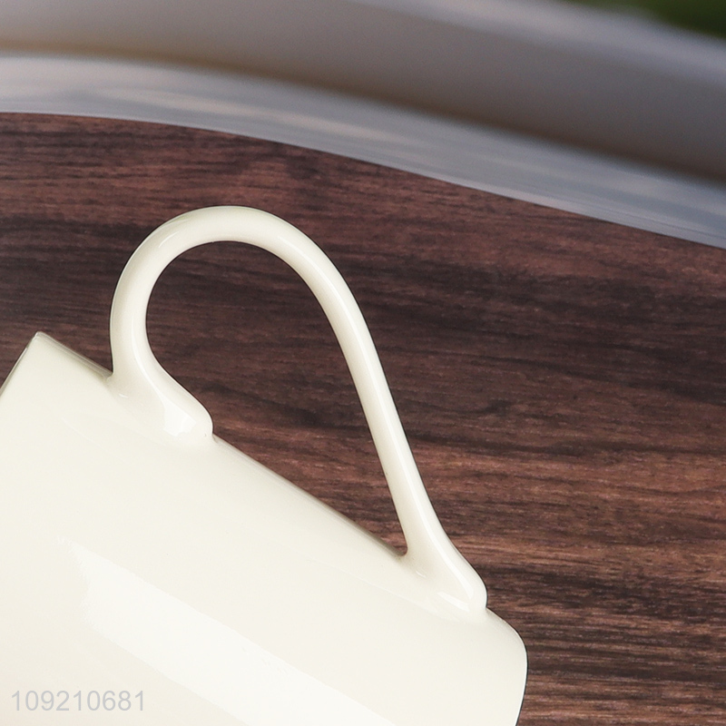 Top selling unbreakable white ceramic 380ml water cup coffee cup wholesale