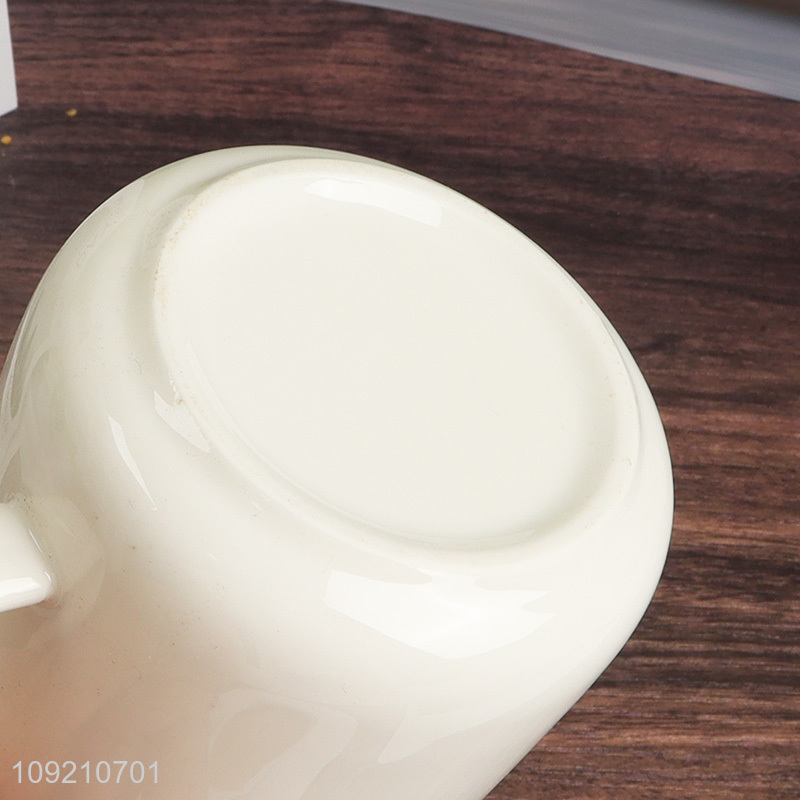 Hot selling ceramic 420ml home water cup coffee cup with handle