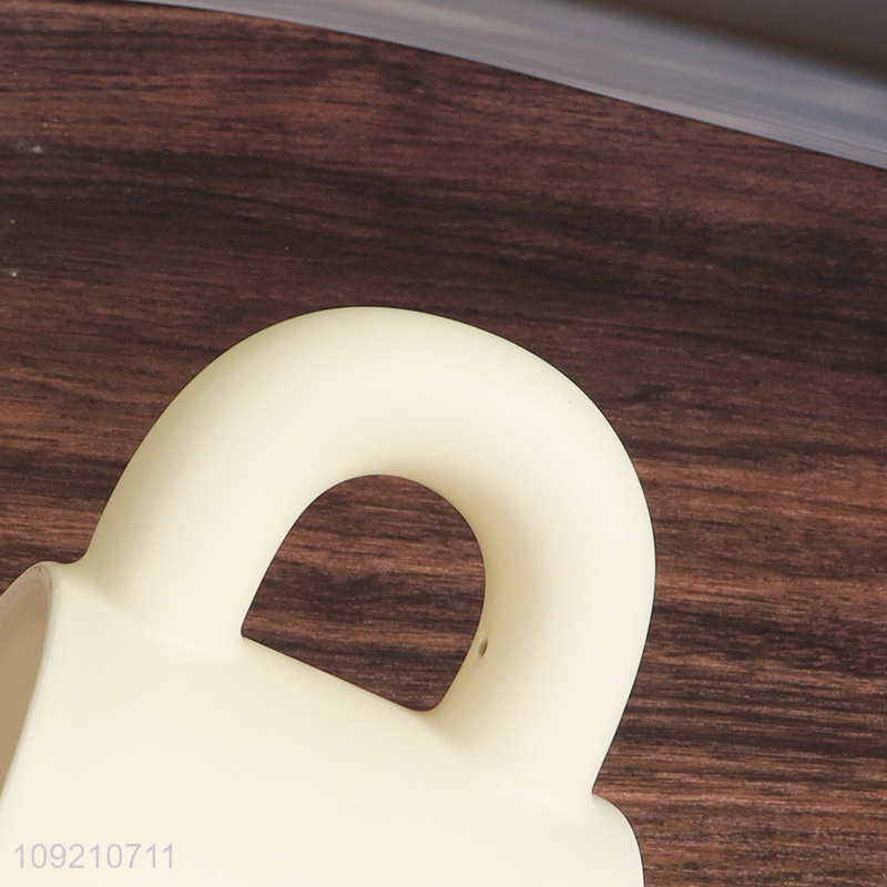 Yiwu market white ceramic 320ml water cup coffee cup with handle