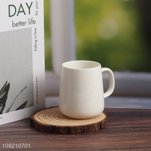 Hot selling ceramic 420ml home water cup coffee cup with handle
