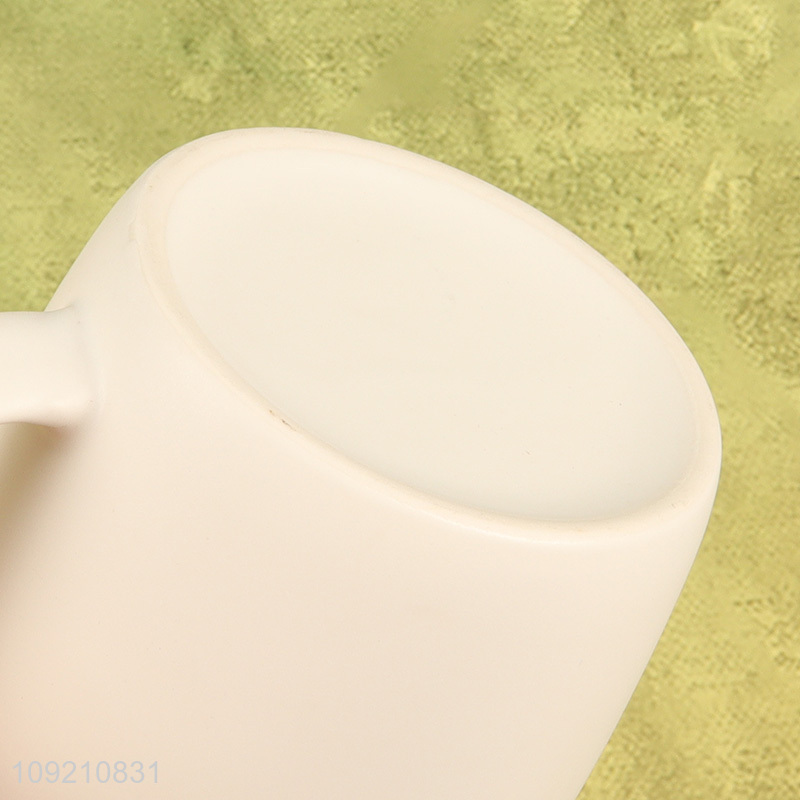 Hot items white ceramic 350ml water cup coffee cup matte water mug
