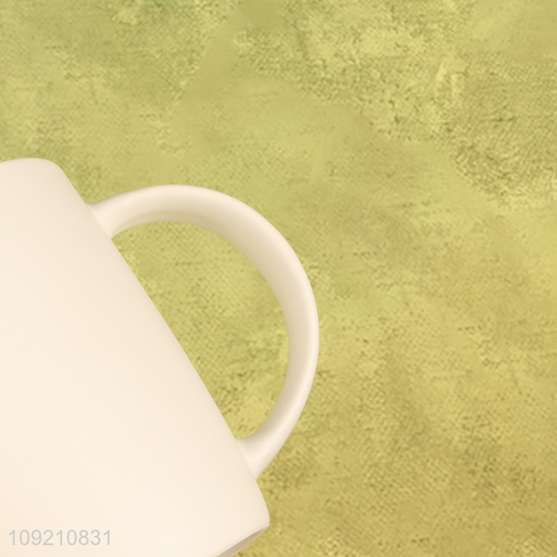 Hot items white ceramic 350ml water cup coffee cup matte water mug