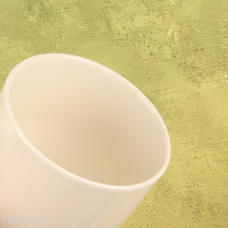 Low price white ceramic 320ml water cup coffee cup water mug for sale