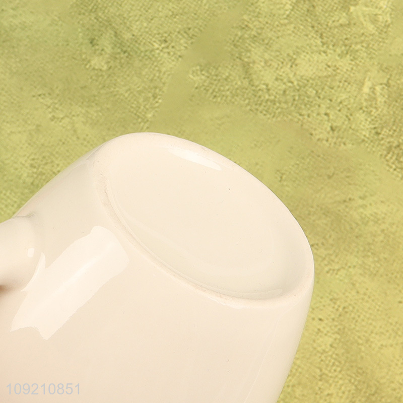 Low price white ceramic 320ml water cup coffee cup water mug for sale