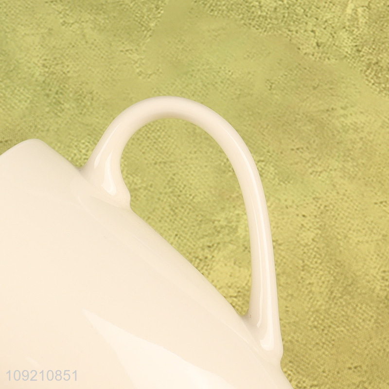 Low price white ceramic 320ml water cup coffee cup water mug for sale