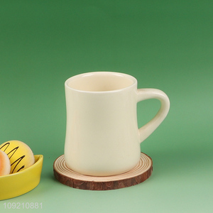 Good price unbreakable white ceramic 400ml water cup coffee cup water mug