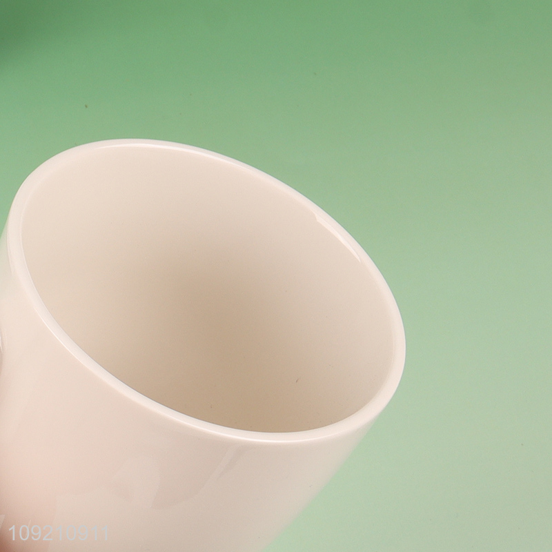Latest products ceramic 350ml water cup coffee cup water mug with handle