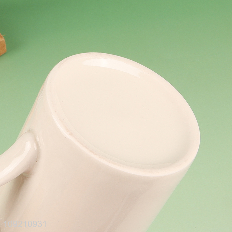 Online wholesale 300ml ceramic water cup coffee cup water mug with handle