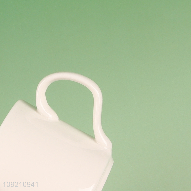 Hot selling ceramic 150ml water cup and saucer set for household