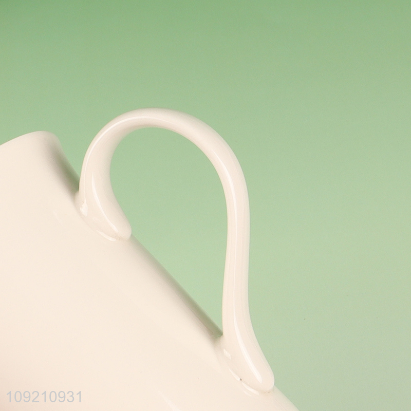 Online wholesale 300ml ceramic water cup coffee cup water mug with handle