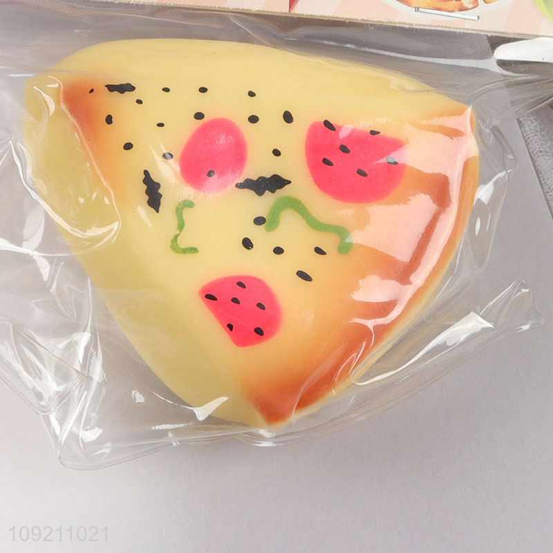 Most popular pizza shape soft tpr squeeze toys vent toys