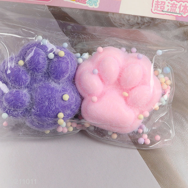 Good selling cat paw shape tpr squeeze toys vent toys wholesale