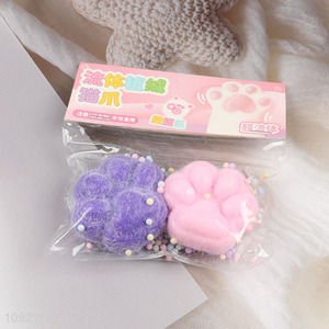 Good selling <em>cat</em> paw shape tpr squeeze toys vent toys wholesale