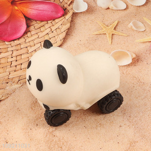 Low price cartoon panda shape soft tpr squeeze toys vent toys