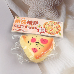 Most popular pizza shape soft tpr squeeze toys vent toys