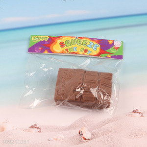 New arrival chocolate shape tpr squeeze toys vent toys for kids adult