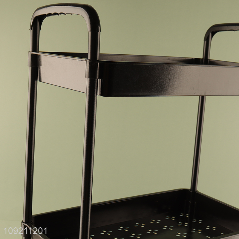 Wholesale 3-Tier Plastic Rolling Storage Rack for Kitchen Bathroom Living Room