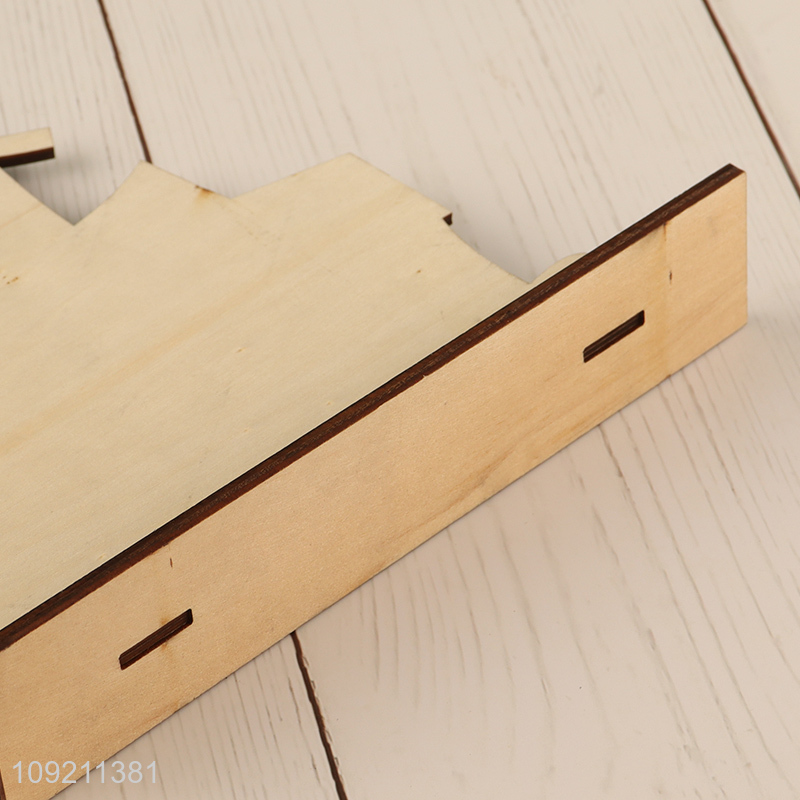 Good Quality Halloween Wooden Ornaments Haunted House Wooden Tabletop Decorations