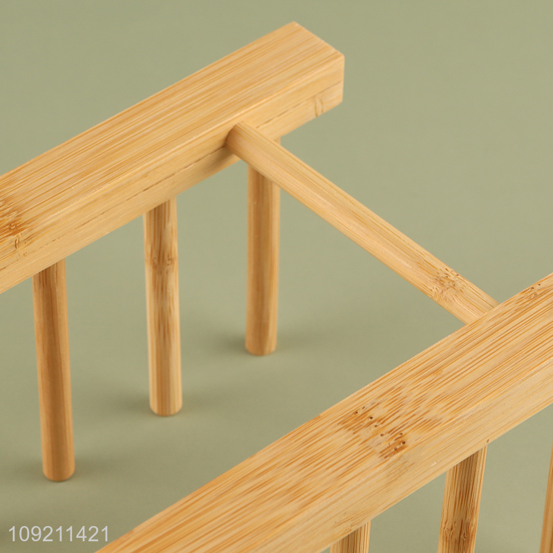 Factory Price Natural Bamboo Dish Drying Rack Plate Rack Mug Rack