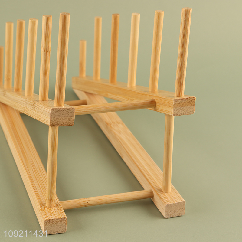 Online Wholesale Natural Bamboo Dish Rack Pot Lid Rack Cup Rack