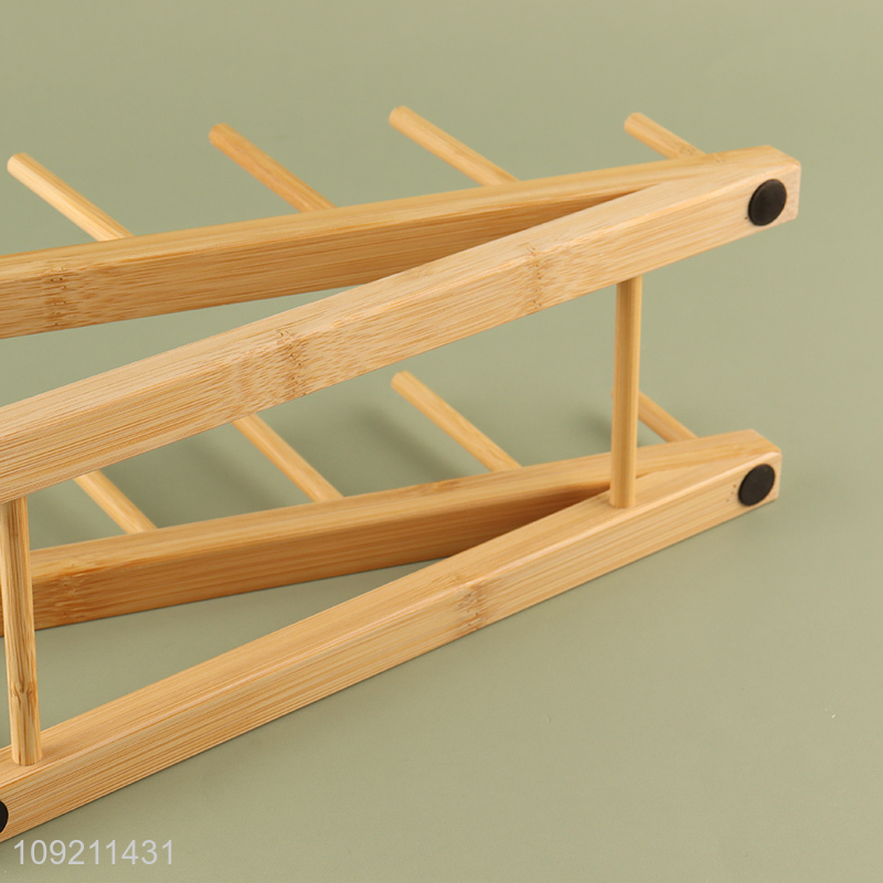 Online Wholesale Natural Bamboo Dish Rack Pot Lid Rack Cup Rack