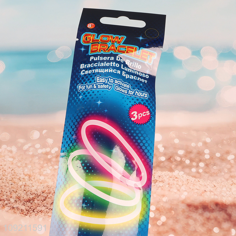 China supplier 3pcs party supplies glow bracelet for sale