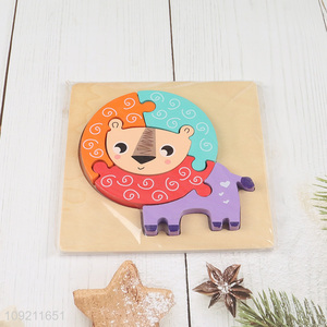 China factory lion shape wooden puzzle toys educational toys for sale
