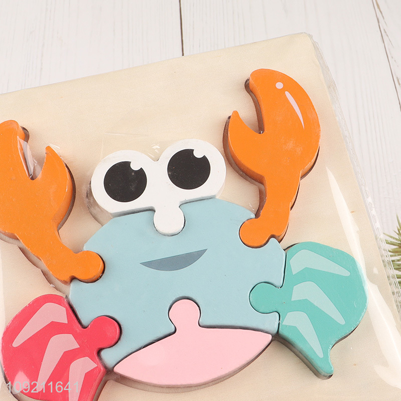 Hot products crab shape wooden puzzle toys educational toys