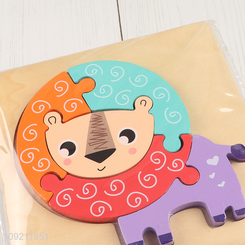China factory lion shape wooden puzzle toys educational toys for sale