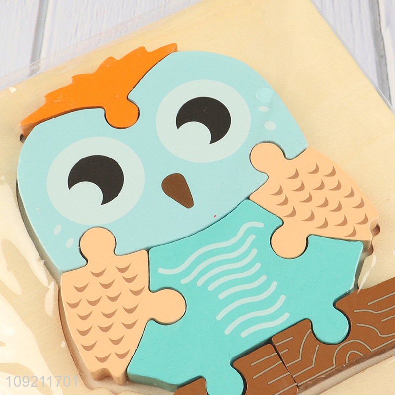 China supplier owl shape wooden puzzle toys educational toys for children