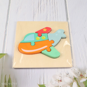 Good price plane shape children wooden puzzle toys educational toys