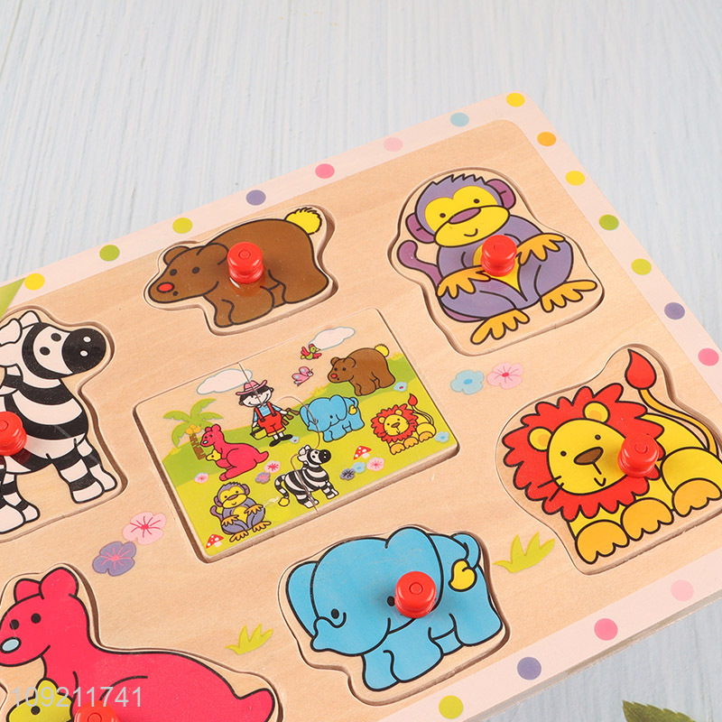 Factory supply animal series wooden puzzle toys educational toys for children