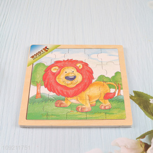 Low price lion pattern wooden puzzle toys educational toys for sale