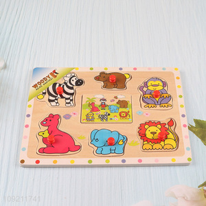Factory supply animal series wooden puzzle toys educational toys for children
