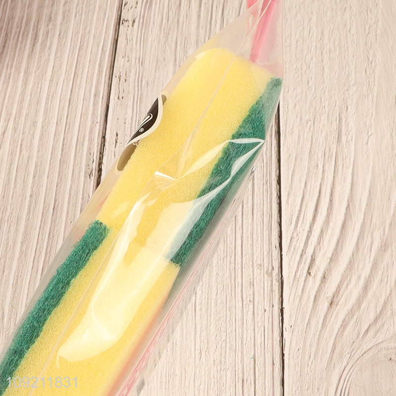 Online wholesale 3pcs double-sided kitchen dish washing scouring pad cleaning sponge