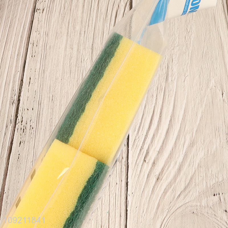 Factory price 3pcs household kitchen dish washing scouring pad cleaning sponge
