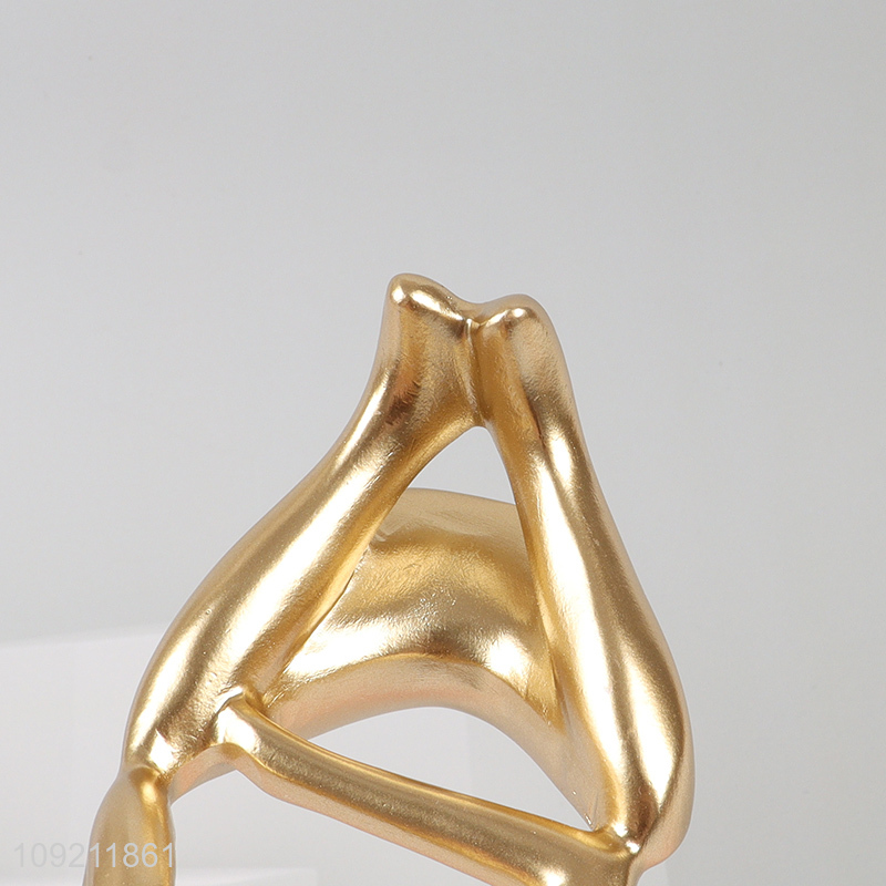 Top selling golden home decor thinker figure statue resin crafts