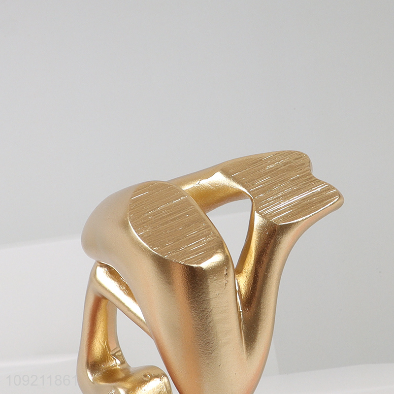 Top selling golden home decor thinker figure statue resin crafts