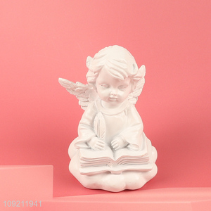 China supplier resin crafts angle reading figure statue for sale