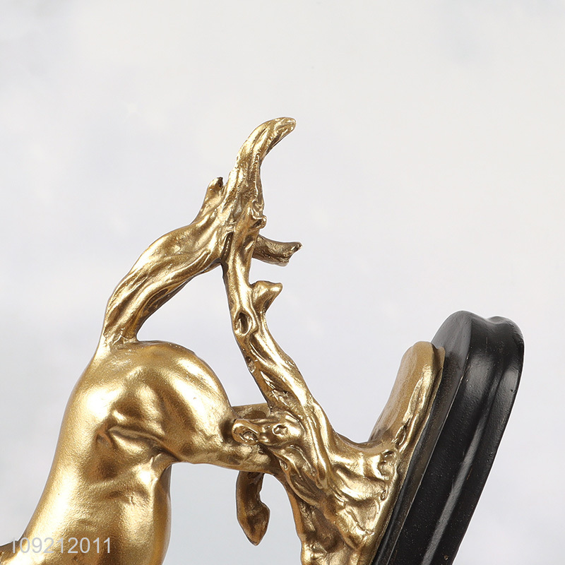 New arrival home decor office desktop decor golden horse figure statue