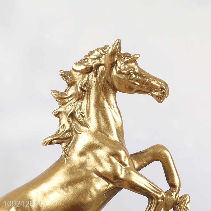 New arrival home decor office desktop decor golden horse figure statue