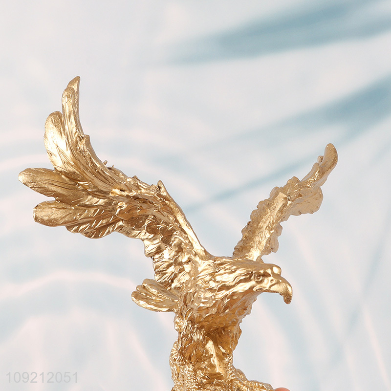 Good selling home decor desktop decor golden eagle figure statue wholesale