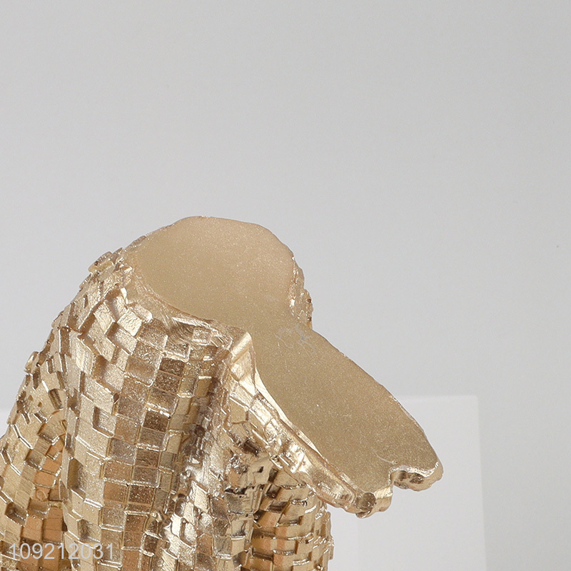 Low price home decor golden resin crafts figure statue for sale