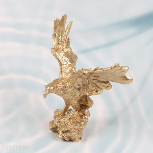Good selling home decor desktop decor golden eagle figure statue wholesale