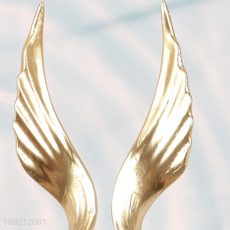 China wholesale golden angle wings golden statue for home decor
