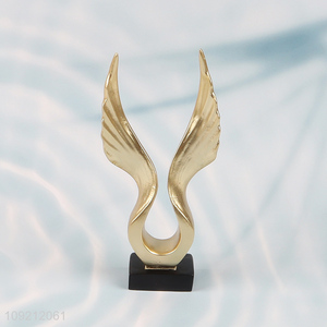 China wholesale golden angle wings golden statue for home decor