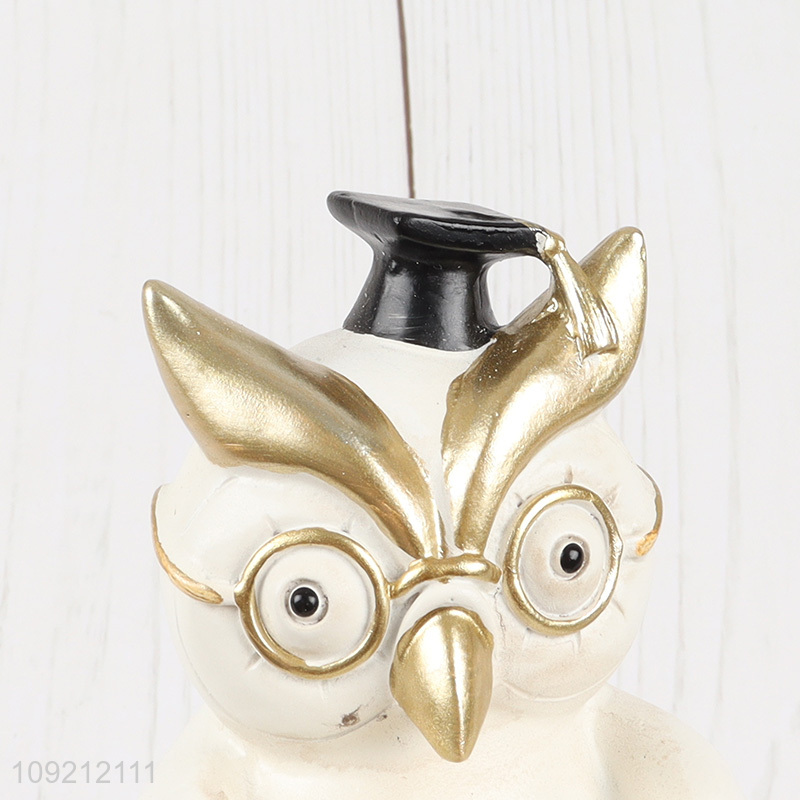Factory price home decor desktop decor owl statue for sale