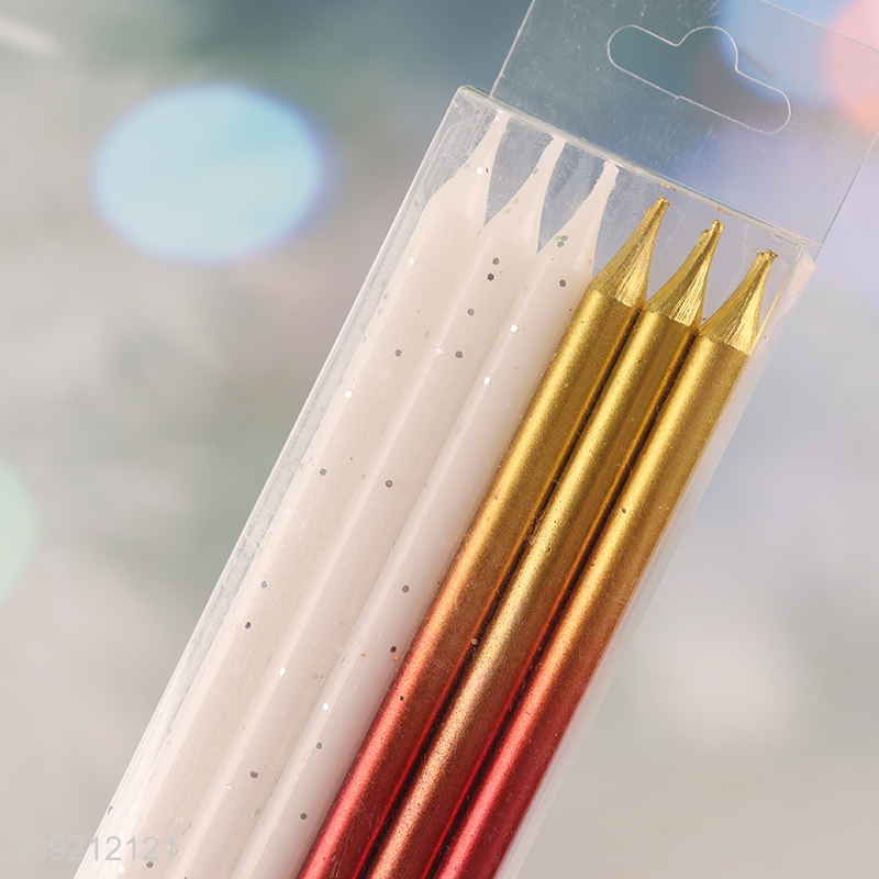 Good Quality 12-Count Long Thin Cake Candles Birthday Party Candles
