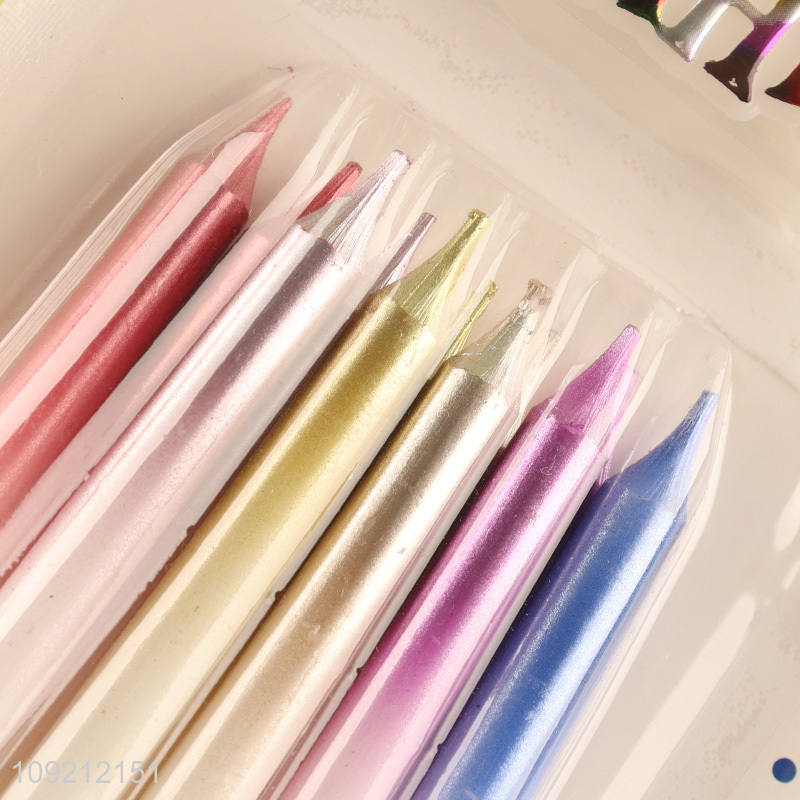 New Product 12-Count Gradient Cake Candles Birthday Cake Candles