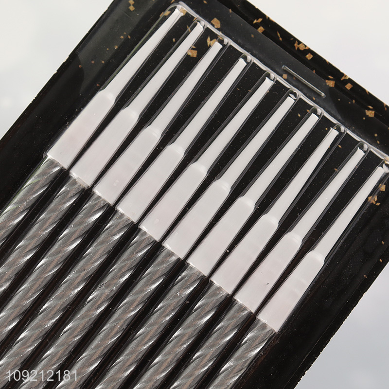 China Imports 10-Count Silver Spiral Candles Metallic Birthday Candles